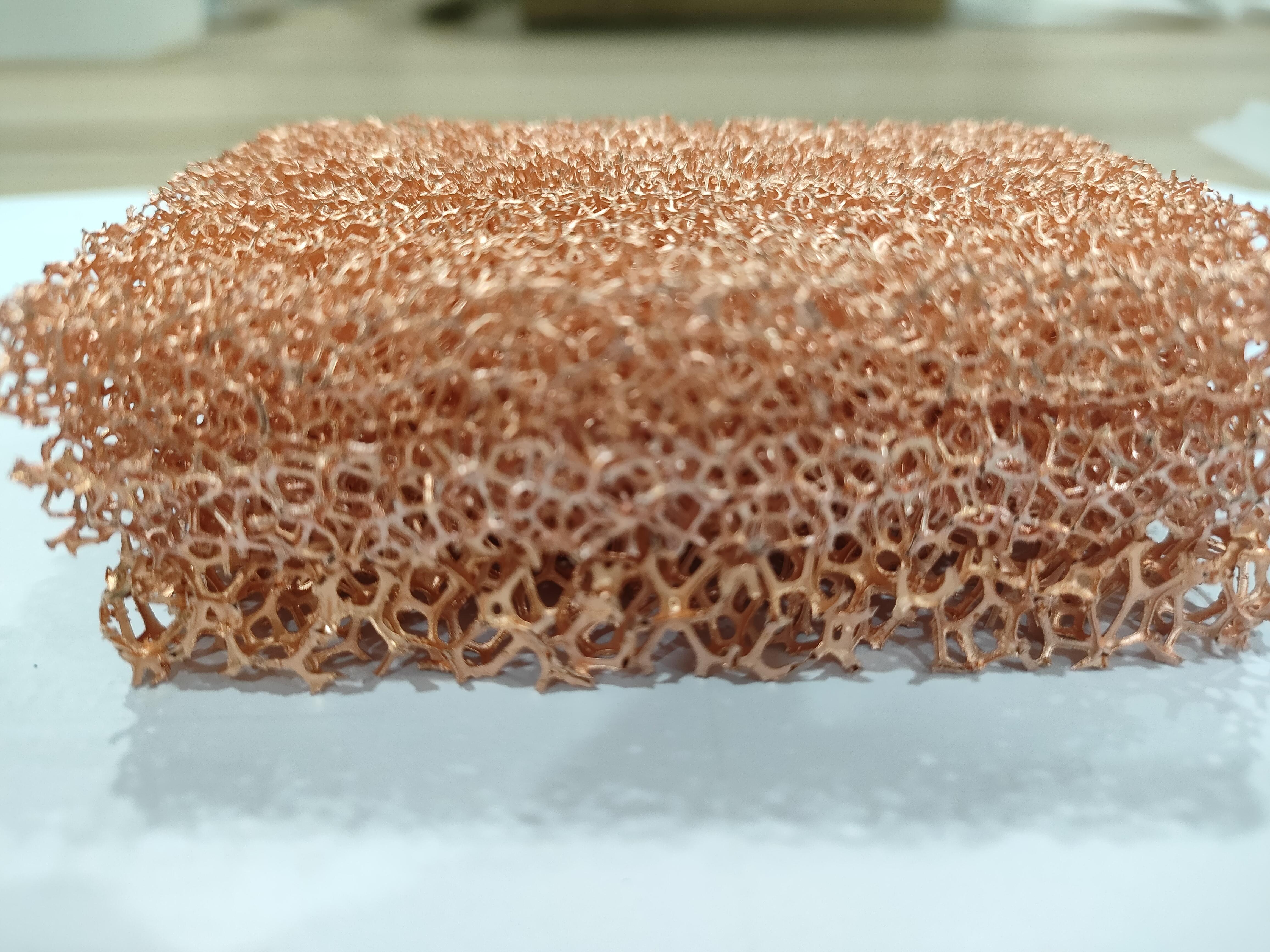 Open-Cell Copper Foam with 95% Porosity for Heat Exchangers2